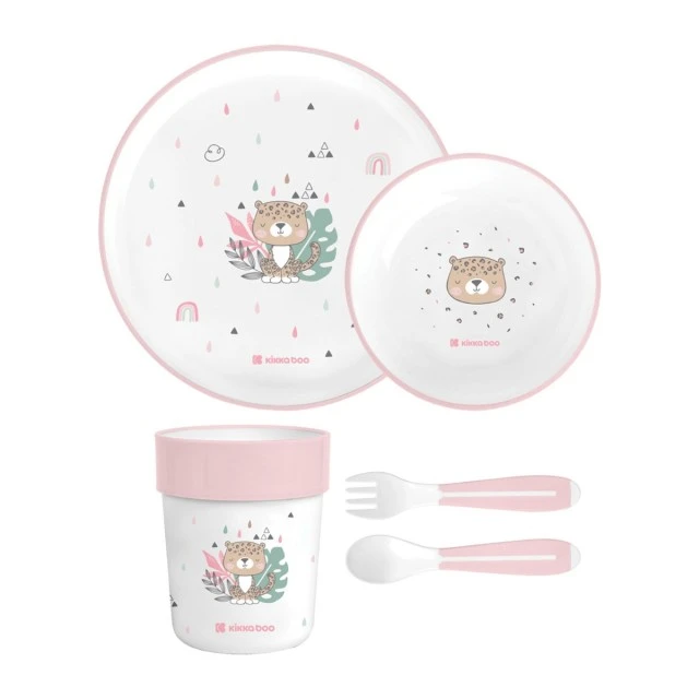 Сет за хранене пластмаса Savanna Pink