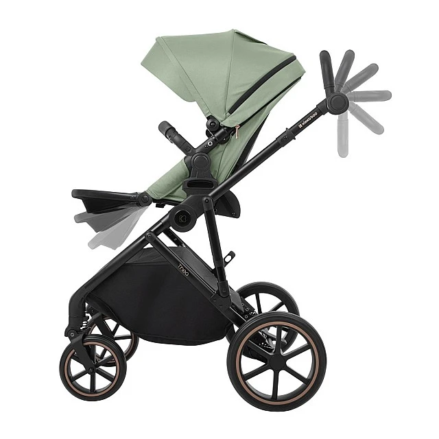 Combined stroller 2 in 1 with basket for newborn Thea Army Green 2024