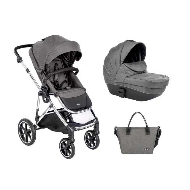 2in1 combination stroller with hard carrycot Thea Dark Grey
