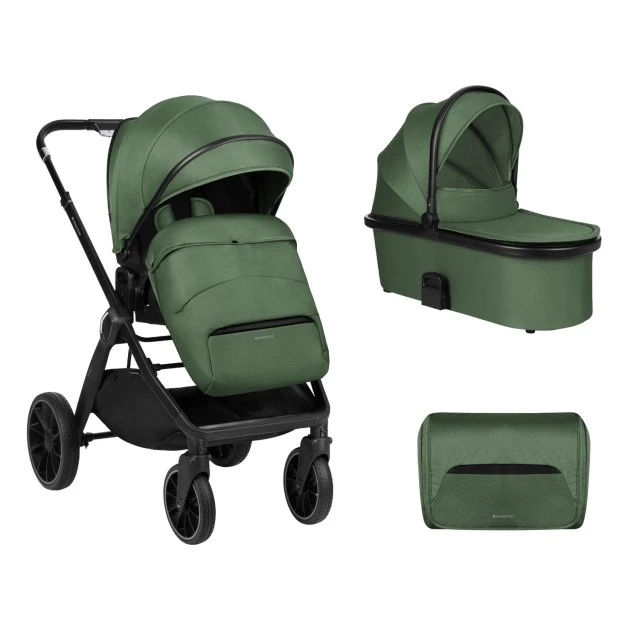 Combined stroller 2 in 1 with basket for newborn Tiffany Army Green 2024