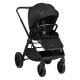 Комбинирана количка 2в1 с кош за новородено Tiffany Black 2024