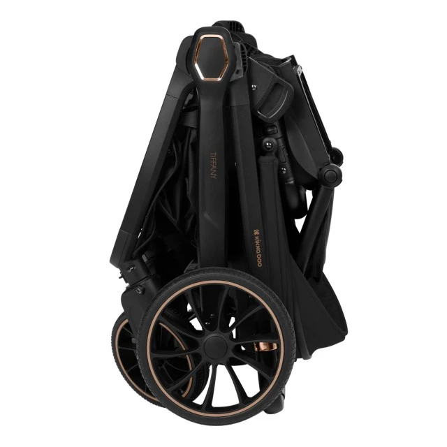 Combined stroller 2 in 1 with basket for newborn Tiffany Black 2024