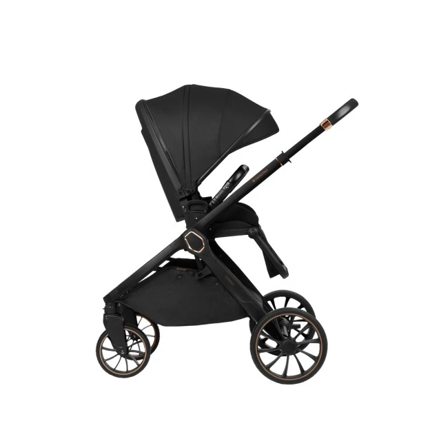 Combined stroller 2 in 1 with basket for newborn Tiffany Black 2024