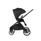 Комбинирана количка 2в1 с кош за новородено Tiffany Black 2024