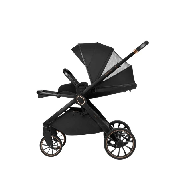Combined stroller 2 in 1 with basket for newborn Tiffany Black 2024