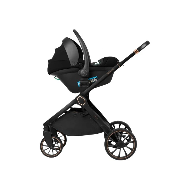 Combined stroller 2 in 1 with basket for newborn Tiffany Black 2024