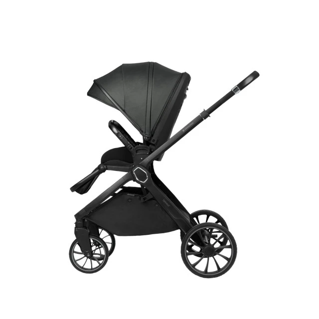Комбинирана количка 2в1 с кош за новородено Tiffany Dark Grey 2024