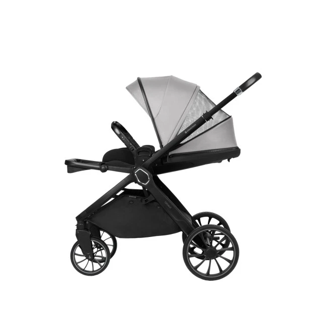 Комбинирана количка 2в1 с кош за новородено Tiffany Light Grey 2024