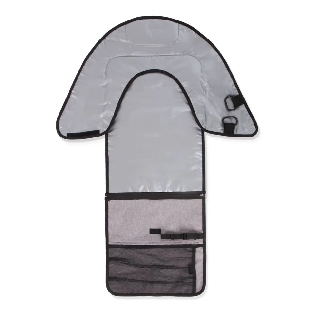 Foldable changing pad with limiter