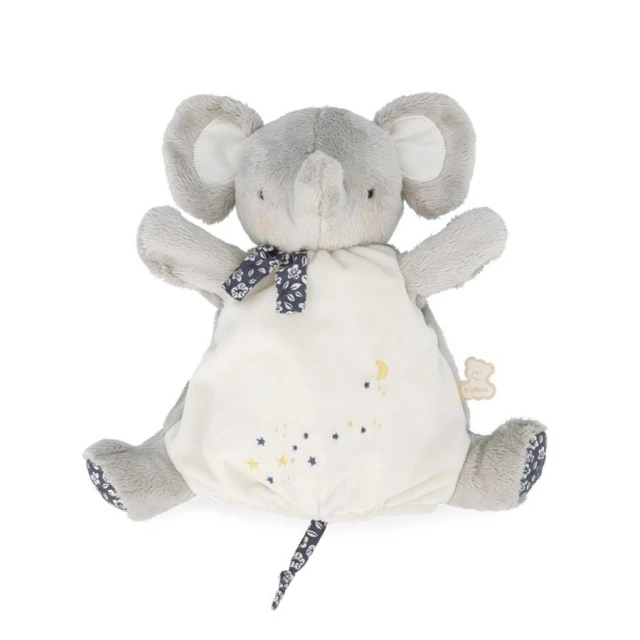 PETITES CHANSONS Hand puppet and doudou elephant