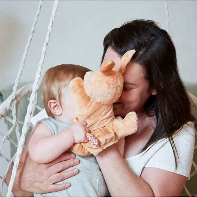 PETITES CHANSONS Hand puppet and doudou bunny