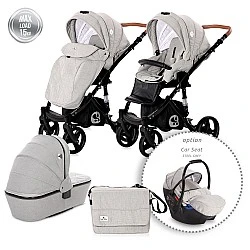 Бебешка количка rimini+чанта steel grey