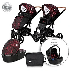 Бебешка количка rimini+чанта ruby red & black