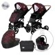Бебешка количка rimini+чанта ruby red & black