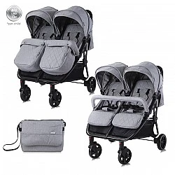 Бебешка количка duo+чанта cool grey