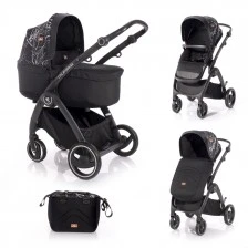 Baby stroller california black marble