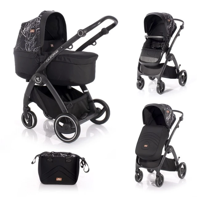 Baby stroller california black marble
