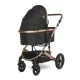 Baby stroller boston black + adapters