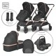 Бебешка количка reya 3in1 black jasper с реверсивна дръж