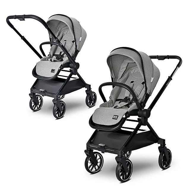 Бебешка количка reya 3in1 grey с реверсивна дръжка