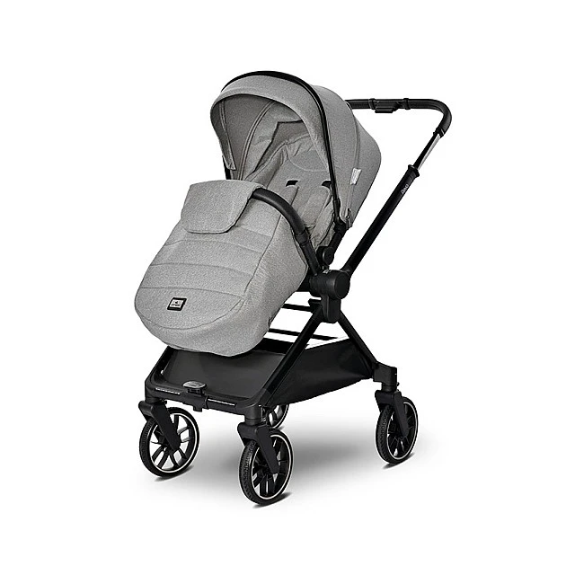 Бебешка количка reya 3in1 grey с реверсивна дръжка