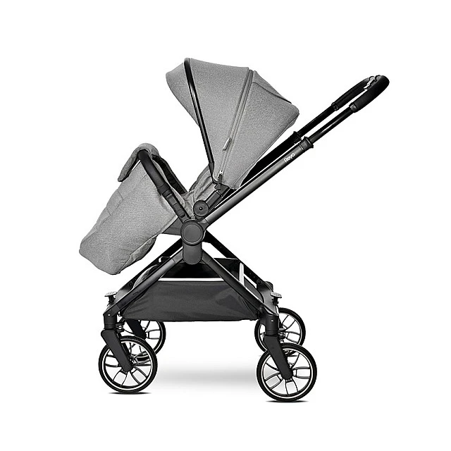 Бебешка количка reya 3in1 grey с реверсивна дръжка