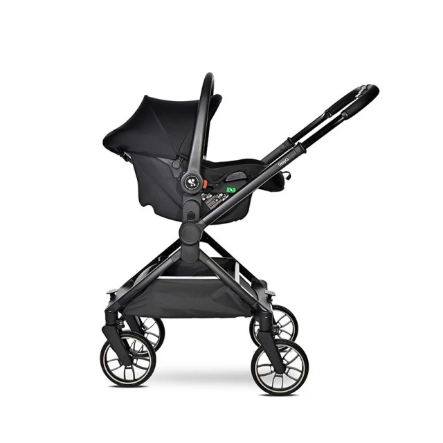 Бебешка количка reya 3in1 brown с реверсивна дръжка