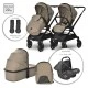 Бебешка количка reya 3in1 brown с реверсивна дръжка