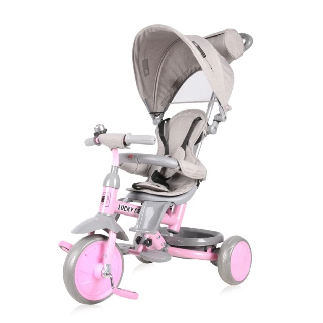 Триколка lucky crew grey&pink