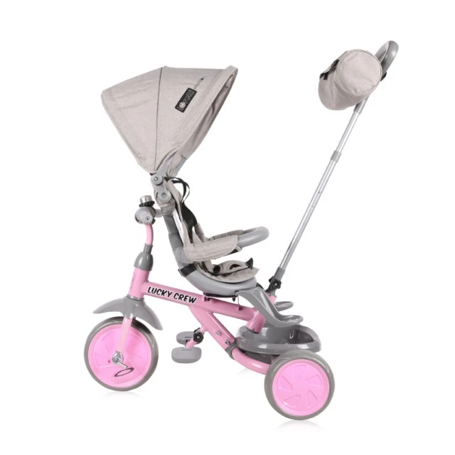 Триколка lucky crew grey&pink