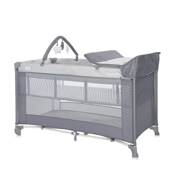Torino playpen 2 levels plus gray striped elements
