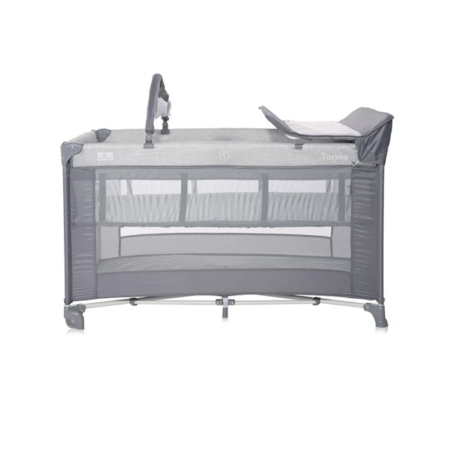 Torino playpen 2 levels plus gray striped elements