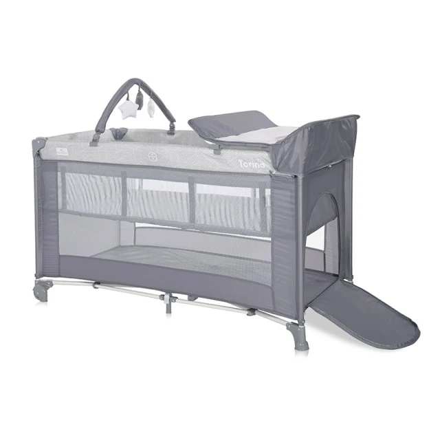 Torino playpen 2 levels plus gray striped elements