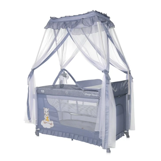 Magic sleep cool gray hippo playpen