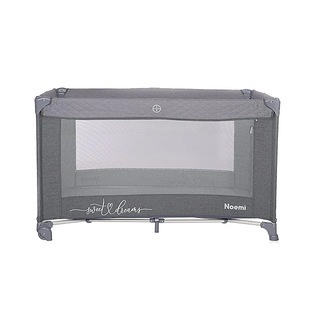 Noemi travel cot 1 level cool grey star