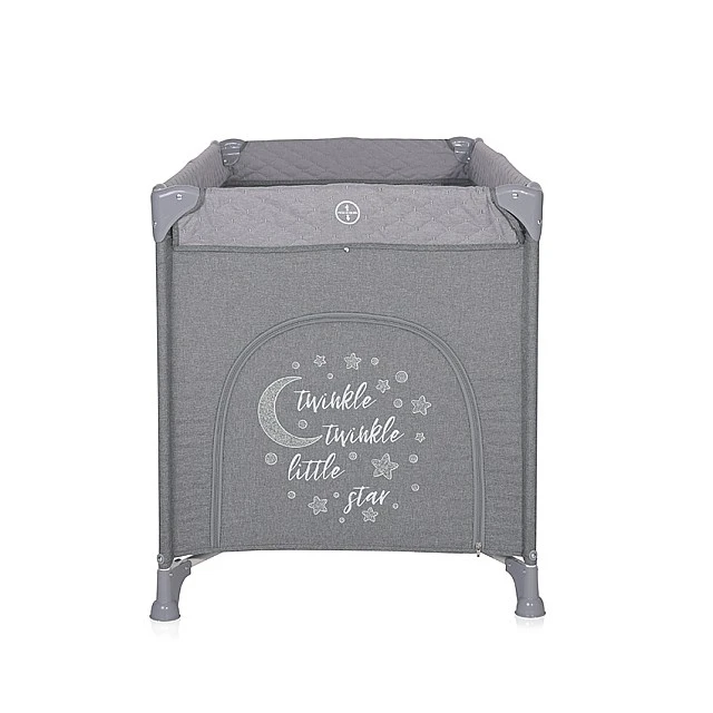 Noemi travel cot 1 level cool grey star