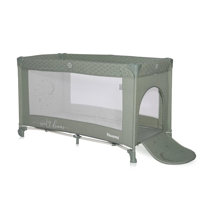 Noemi travel cot 1 level iceberg green star