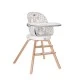 Dining chair Napoli with rotation gray hexagons