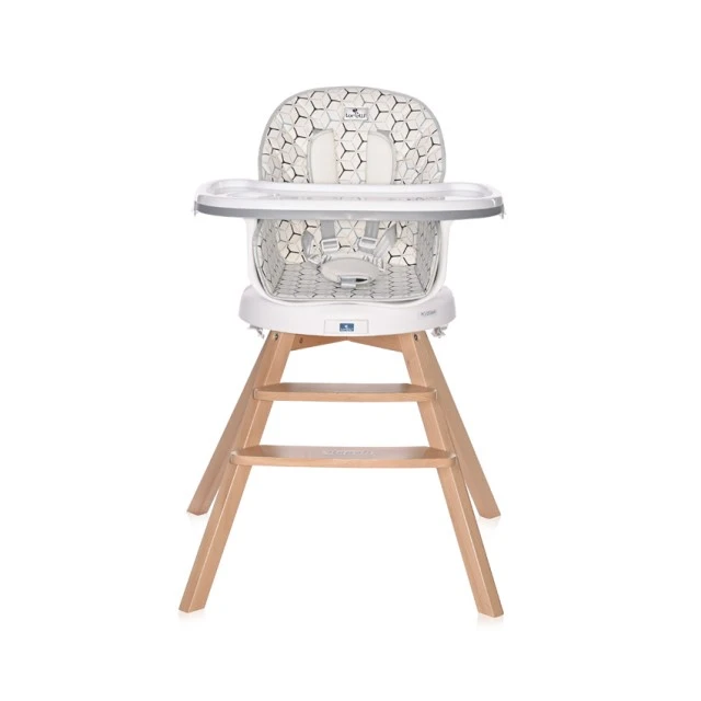 Dining chair Napoli with rotation gray hexagons