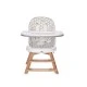 Dining chair Napoli with rotation gray hexagons