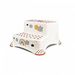 Double step for bathroom rainbow white new