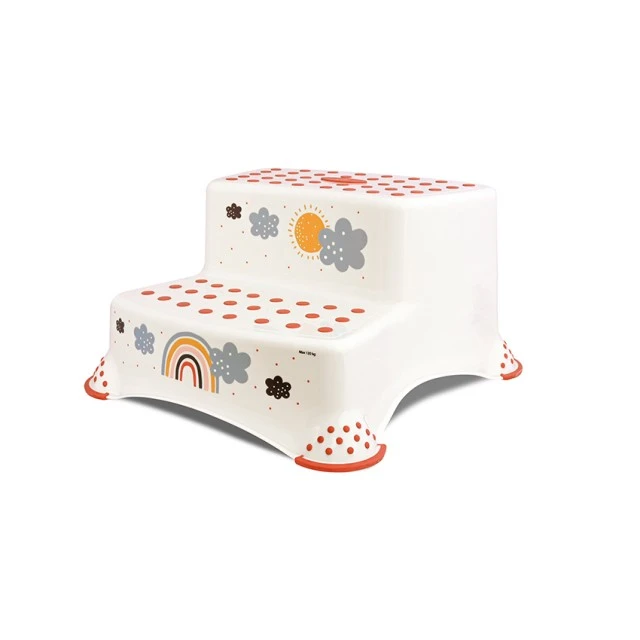 Double step for bathroom rainbow white new