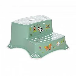 Double step for bathroom farm nordic green