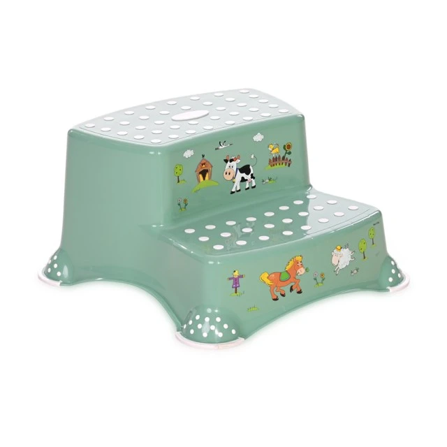 Double step for bathroom farm nordic green