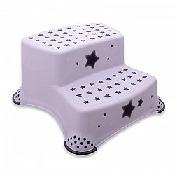 Double bathroom step stars white