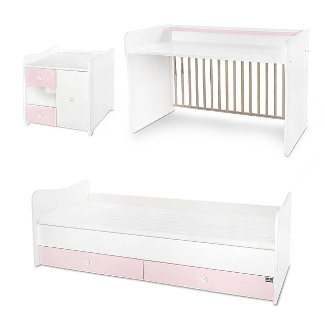 Легло minimax new 190/72 цвят бяло/orchid pink