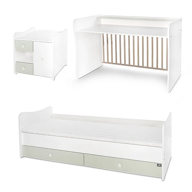 Легло minimax new 190/72 цвят бяло/milky green