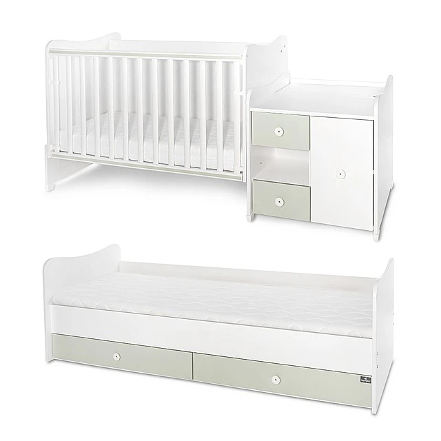 Легло minimax new 190/72 цвят бяло/milky green