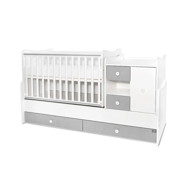 Bed minimax new 190/72 color white/stone grey
