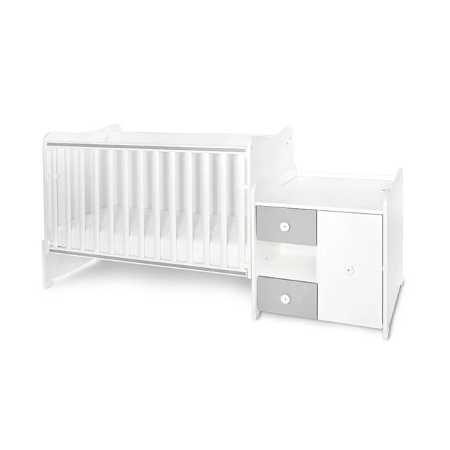 Bed minimax new 190/72 color white/stone grey